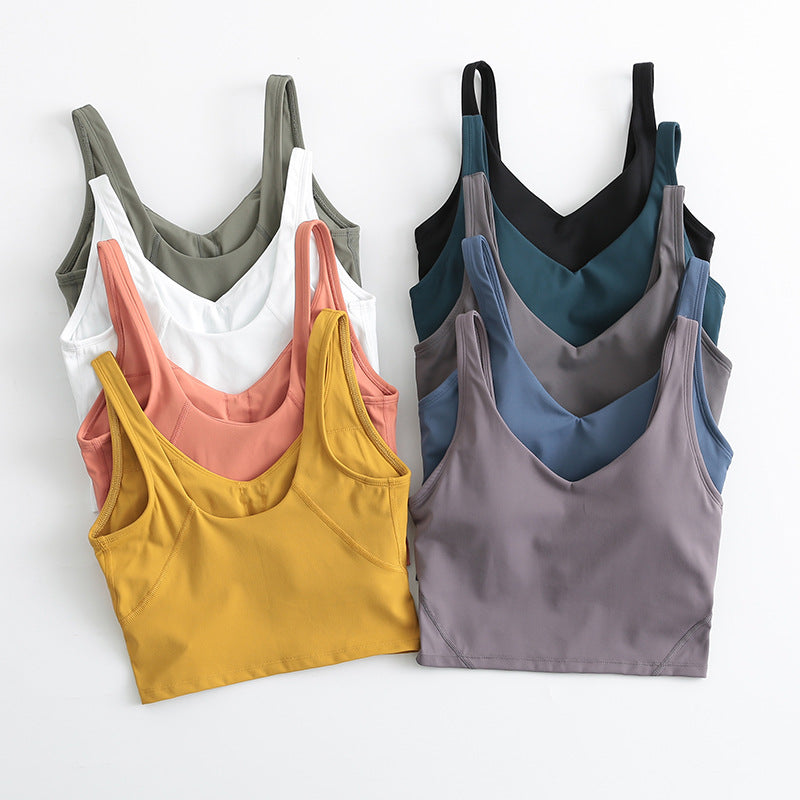 Women&#039;s Tanks Summer Yoga Clothes Sports Underwear Women&#039;s Beautiful Back Running Top Styling Fitness Bra Vest