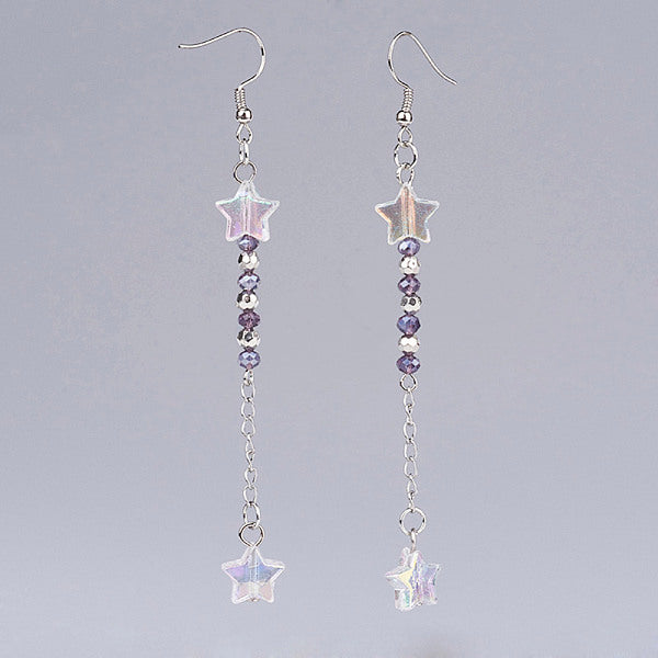 Boucles d'oreilles avec pendantifs de perles en verre