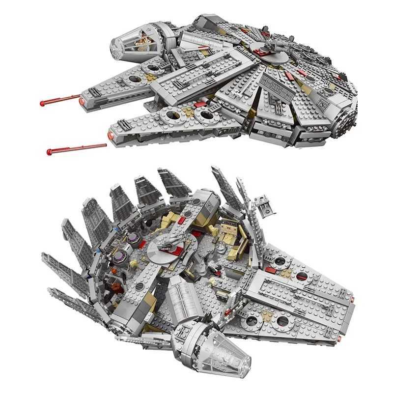 Blocks 1381 Pcs Space Millennium War Ship Spacecraft Set Falcon en MINI Figure Model Building Blocks Bricks Toys Kids Gifts Y250112RLMH