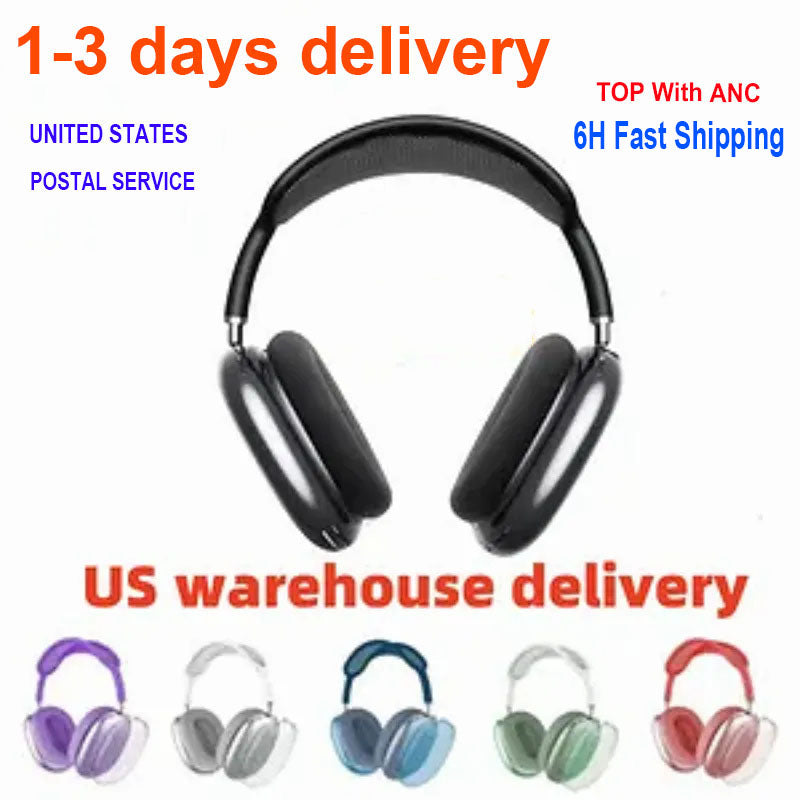 USA Stock for airpod max headphones 2nd airpods pro 3 with top ANC Noise Cancelling Bluetooth Headphones Max Headset Earbuds Accessories Transparent