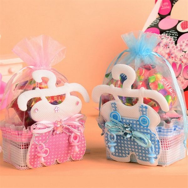 Gift Wrap 12pcs Baby Shower Candy Gift Bags Event Party Supplies Decoration Cute Kid Paper Baptism Favors Gift Sweet Birthday Bag 220913
