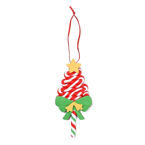 Christmas Tree Lollipop Handmade Polymer Clay Pendant Decorations