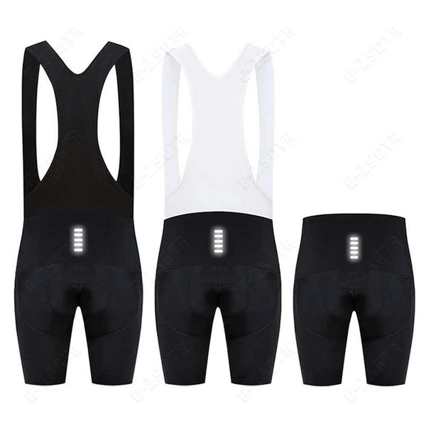 Reflective Cycling Bib Shorts Biker Shorts High Protection Cycling Shorts Anti Shock Bicycle Gel Pad Pants MTB Cushioned ShortsXJ240821