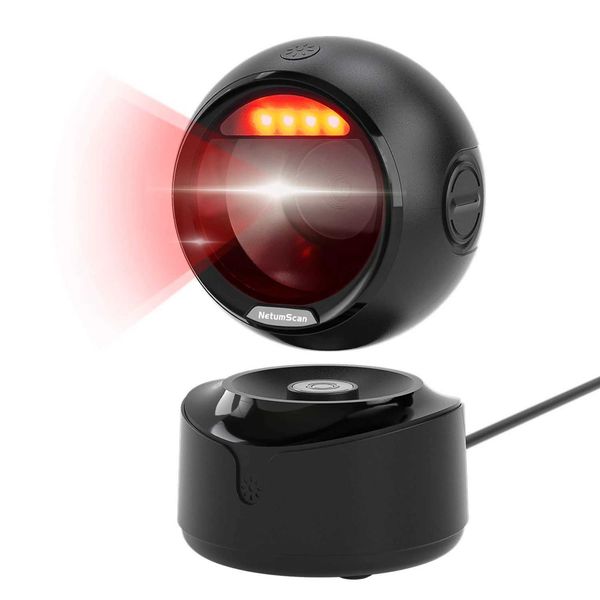Other Electronics NETUM scanner automatic omnidirectional desktop barcode scanner hands-free USB wireless QR code reader 1D 2D image sensor