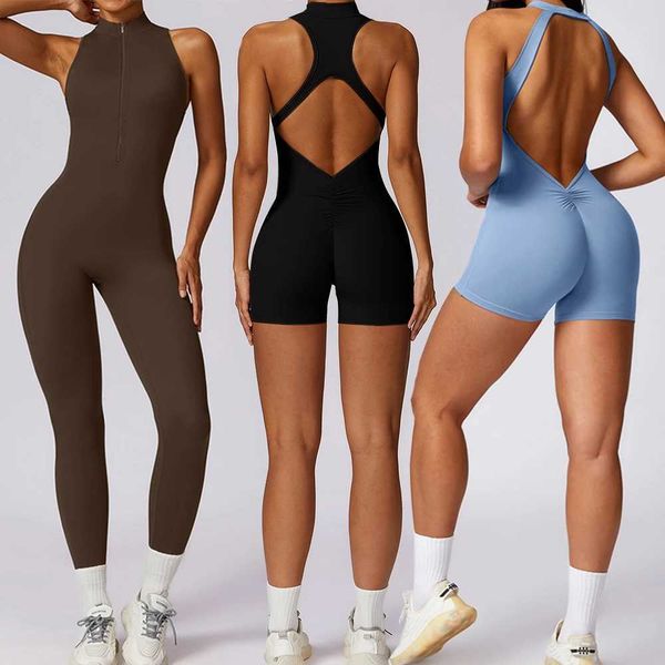 Bodysuit de macacão sem costas Bodysuit esportivo feminino Conjunto de roupas esportivas de roupas esportivas Sportswear x250110