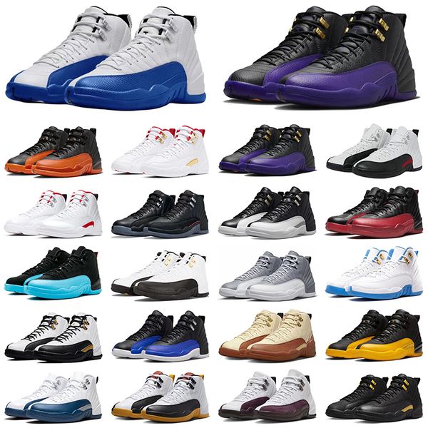 12 Men Basketball Shoes 12s Sneakers White Cement Reimagined Fire Red Cardinal Dark Iris Pine Green UNC Rust Pink Black Cat Wizards Women Ou