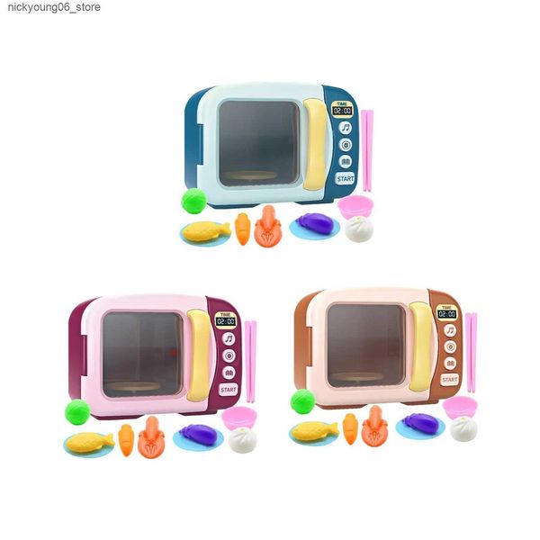 Kitchens Play Food Kids Microwave Toy Play Kitchen Accessories and Food for 3-8 Year Old KidsL240910