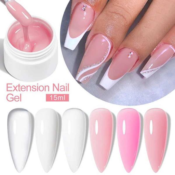 15ml Quick Extension Gel Nail Polish Nude Pink Nail Extension Gel Semi Permanent UV Construction Gel For Nail Extensions DIYM240814
