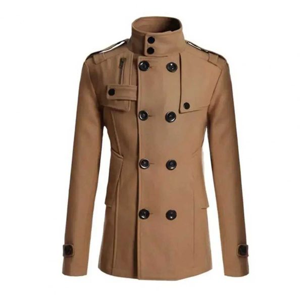 Men&#039;s Jackets Windproof machine formal clothing mens coat outerwear casual business coat outerwear workwear double-layer solid winter c