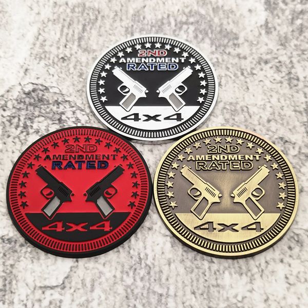 Party Decoration 1PC 4X4RATED 2ND AMENDMENT Car Sticker For Auto Truck 3D Badge Emblem Decal Auto Accessories