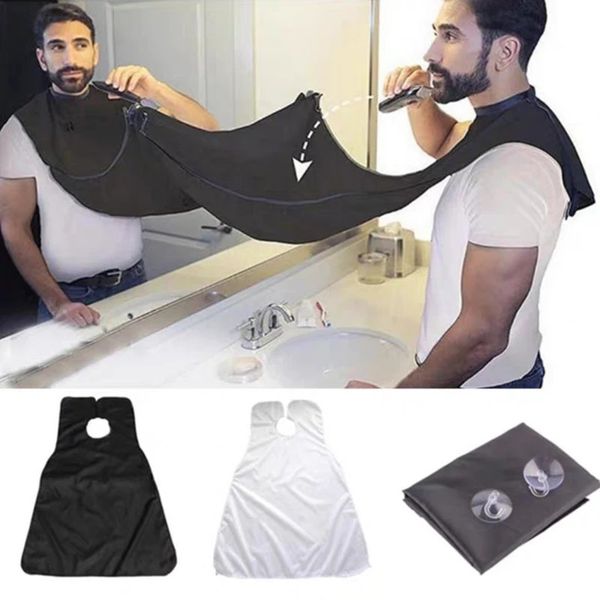 Mens Shaving Apron Beard Collector Easy Bathroom Care Tool Clean Hair Adult Bibs Shaver Holder Organizer Gift for Man 250103