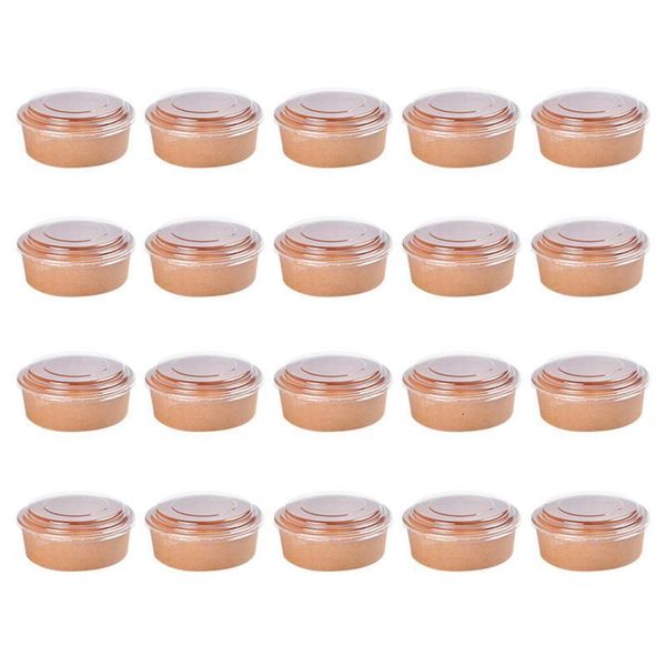 Disposable Take Out Containers Bowls Paper Cups Soup Box Meal Lids Ice Cream Prep Salad Kraft Sundae Storage Snack Lunch 230505