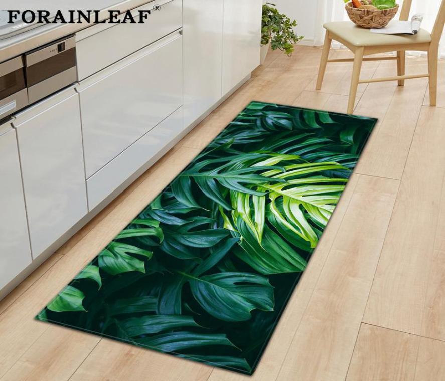 Carpets 3D Green Plant Grass Print Kitchen Carpet Floor Mats Doormat Hallway Living Room Balcony Bath Mat Non Slip Area Rugs Bathr8805516