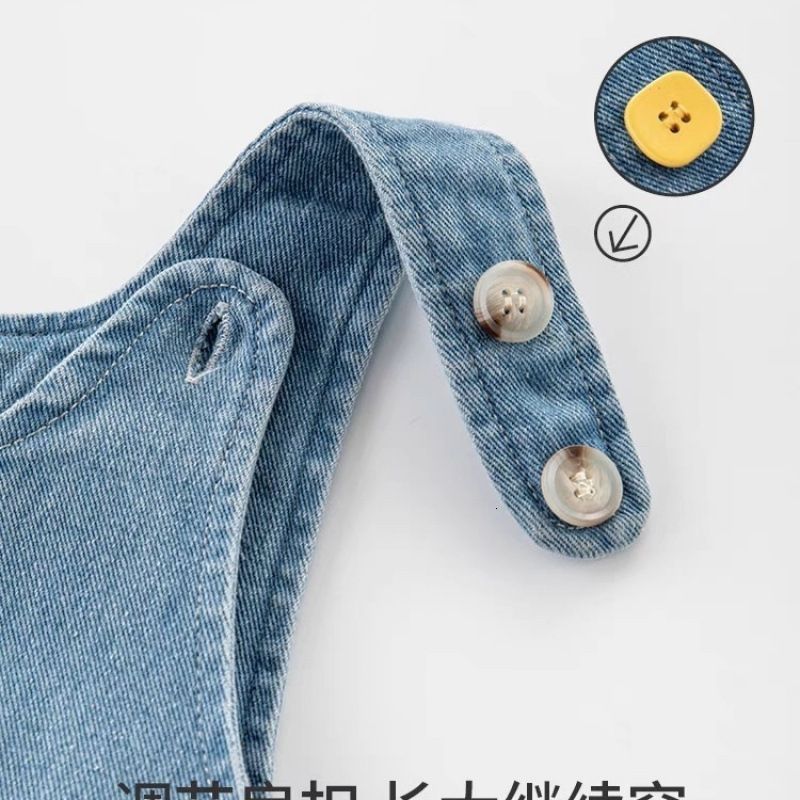 K522 Childrens Denim Overalls New Spring and Autumn Baby Jeans Boys Girls Jumpsuits Baby Pants Trendy Long Pants