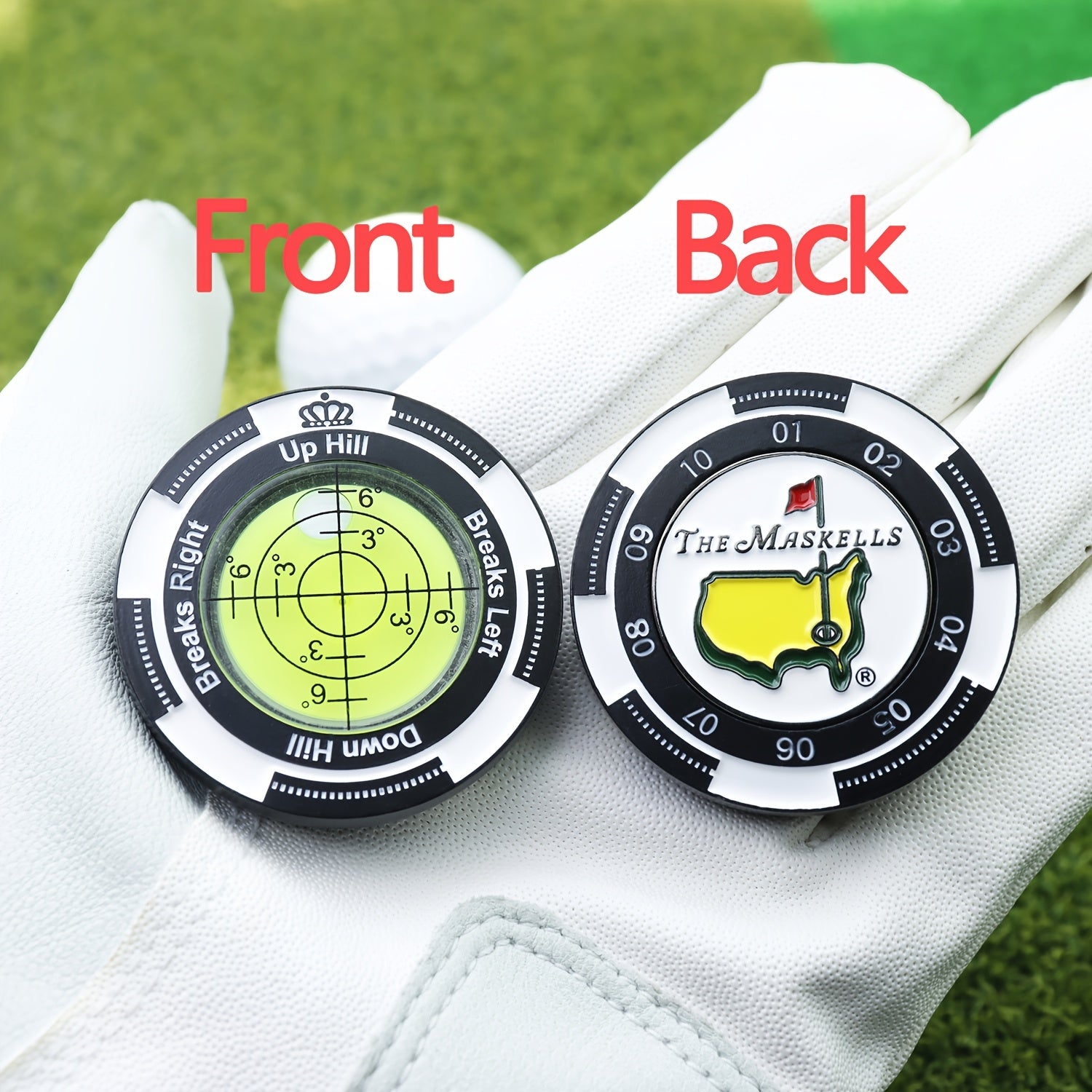TEMU 1pc Slope Master Ball Marker - Green Reading Aid With - Slope , Dual- & "the Maskells" Map Dial For Accurate Yardage - Golf Accessories For Men,