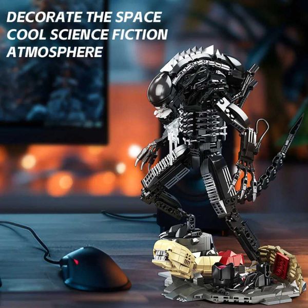 Blocks 882PCS Alien Monster Building Blocks Classic Movie Robot Assembly Model Building Blocks Desktop Display Educational Christmas ToysY24