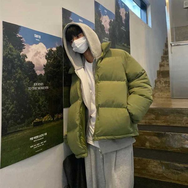 LAPPSTER Winter Harajuku Short Inflatable Jacket Mens Short Park Leisure K-pop Bubble Jacket Mens Street Clothing Korean Fashion Jacket M241