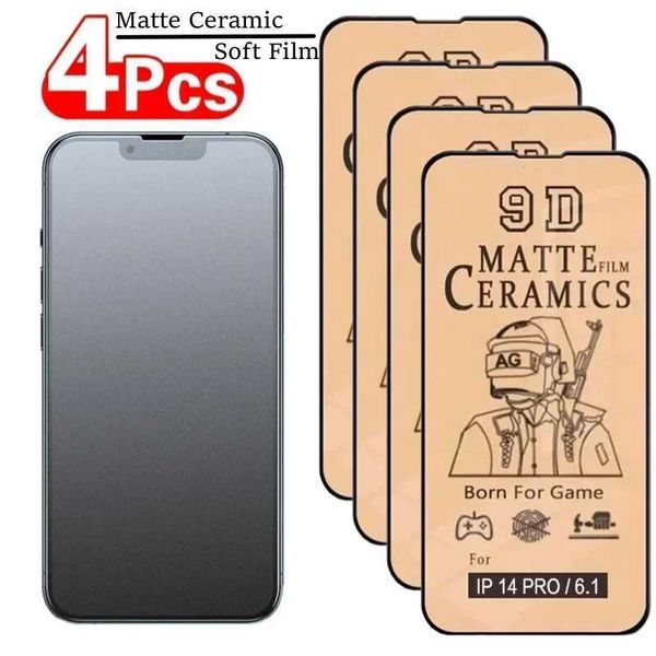 4Pcs Soft Matte Ceramic Film for iPhone 16 Pro Max Screen Protectors for iPhone 13 12 11 X XR XS Max Mini 7 8 6 14 15 Plus SE M250120