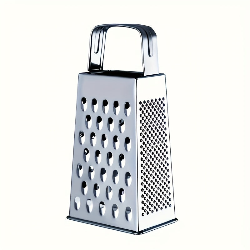 TEMU Stainless Steel Box Grater | 4-sided Multi-functional Kitchen Tool For Cheese, Vegetables & More | Non-slip Handle | Durable, With