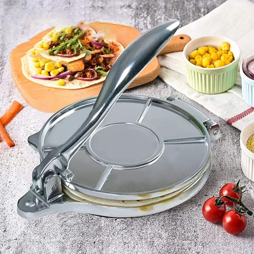 TEMU A Manual Corn Tortilla Press, Made Of Durable Aluminum, A Food-safe Kitchen Gadget Suitable For Home And Restaurant Use, Making Corn Tortillas,
