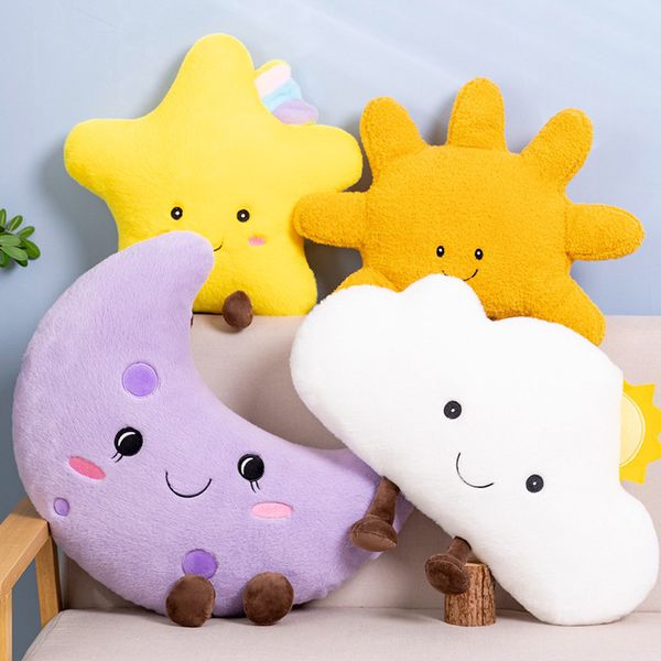 Kids&#039; Favorite Amuseable Moon & Cloud Plush Throw Pillow - Durable Stuffed Animal