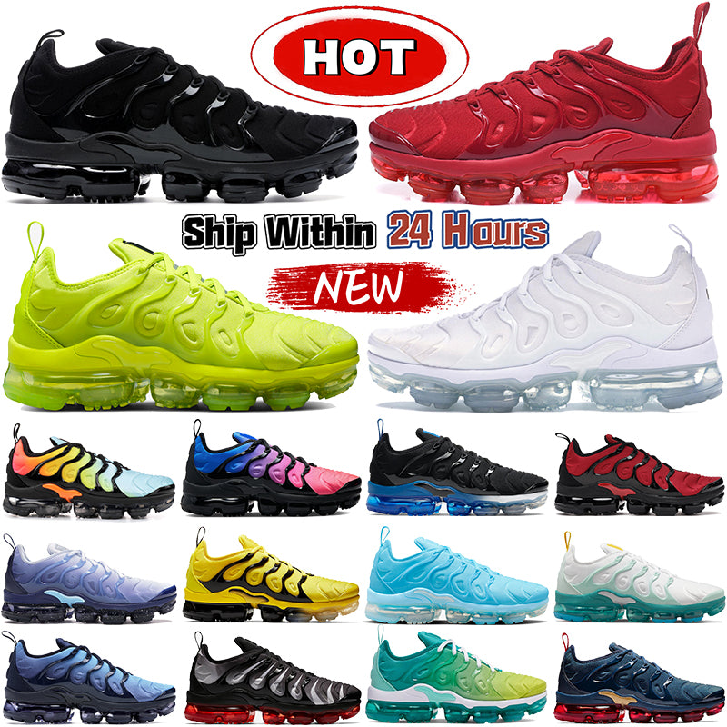 Designer plus running shoes tn triple black white red tennis ball Cotton Candy be true Obsidian Photo university blue outdoor sneakers men women spo