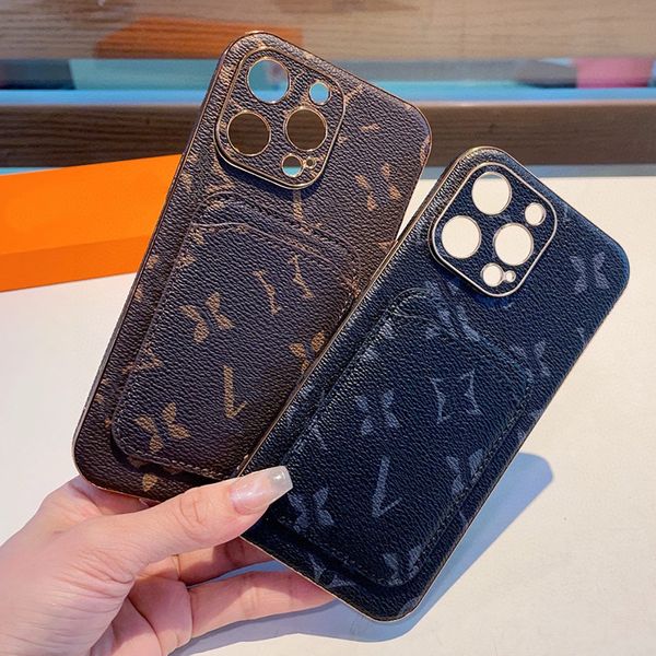 Card Bag Designer Phone Case Suitable for iPhone 15 14 15 Pro 14Plus 14ProMax 13Pro and Max Luxury Phone Case with Card Slot Fashionable