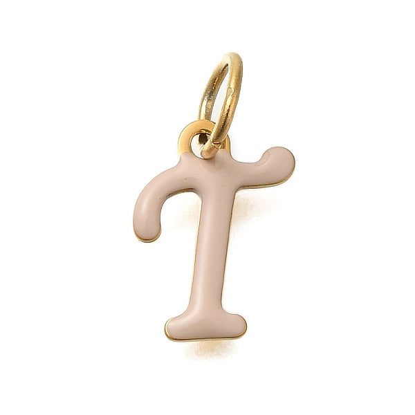 Ionenplattierung (IP) 304 Edelstahl Emaille Alphabet Charms