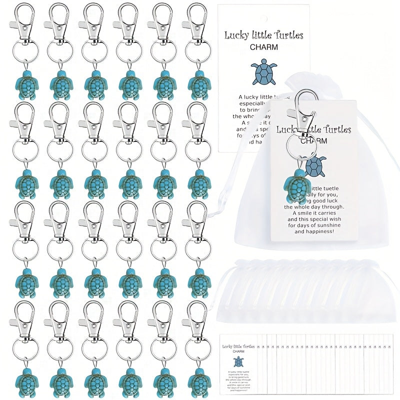 TEMU 30pcs Keychain, 30pcs Cardboard, 30pcs Organza Gift Bag, Keychain Pendant, Ornament, Accessories, Organza Gift, Appreciation Gift Ornament