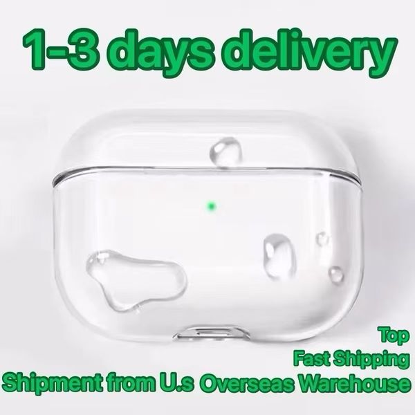 USA Stock For Airpods Pro 2 Air Pods 4 3 Earphones Airpod Bluetooth Headphone Accessories Solid Silicone Cute Protective Case Apple Wireless