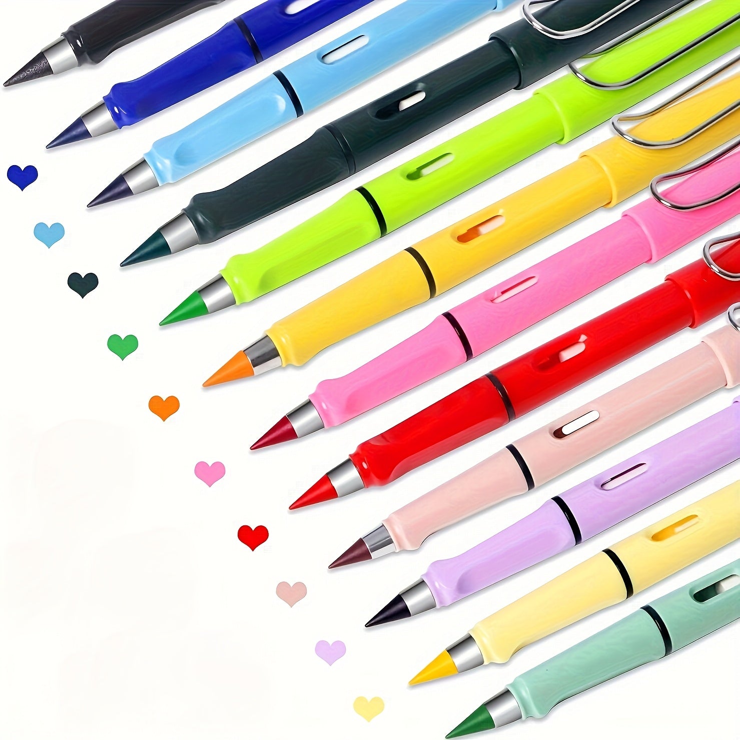TEMU Inkless 12 Colors Eternal Pencil, Not An Ink Pen, Slightly Lighter Than Regular Colored Pencils. Sharpen Pencil For , Drawing, School Supplies