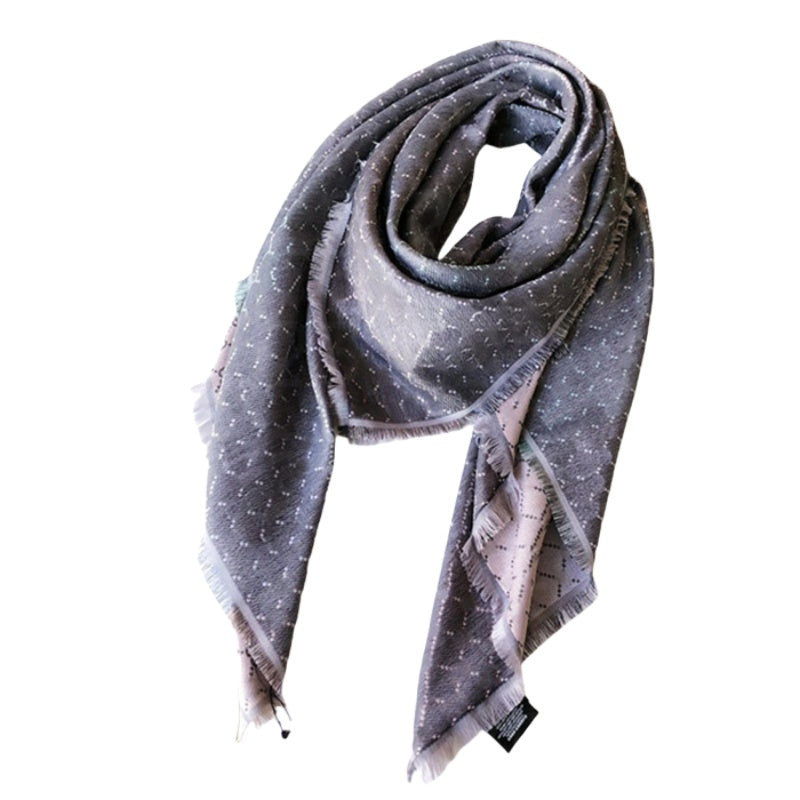 Brand scarves women and men senior long shawls Fashion tourism soft Top Designer luxury gift printing Cotton Scarf