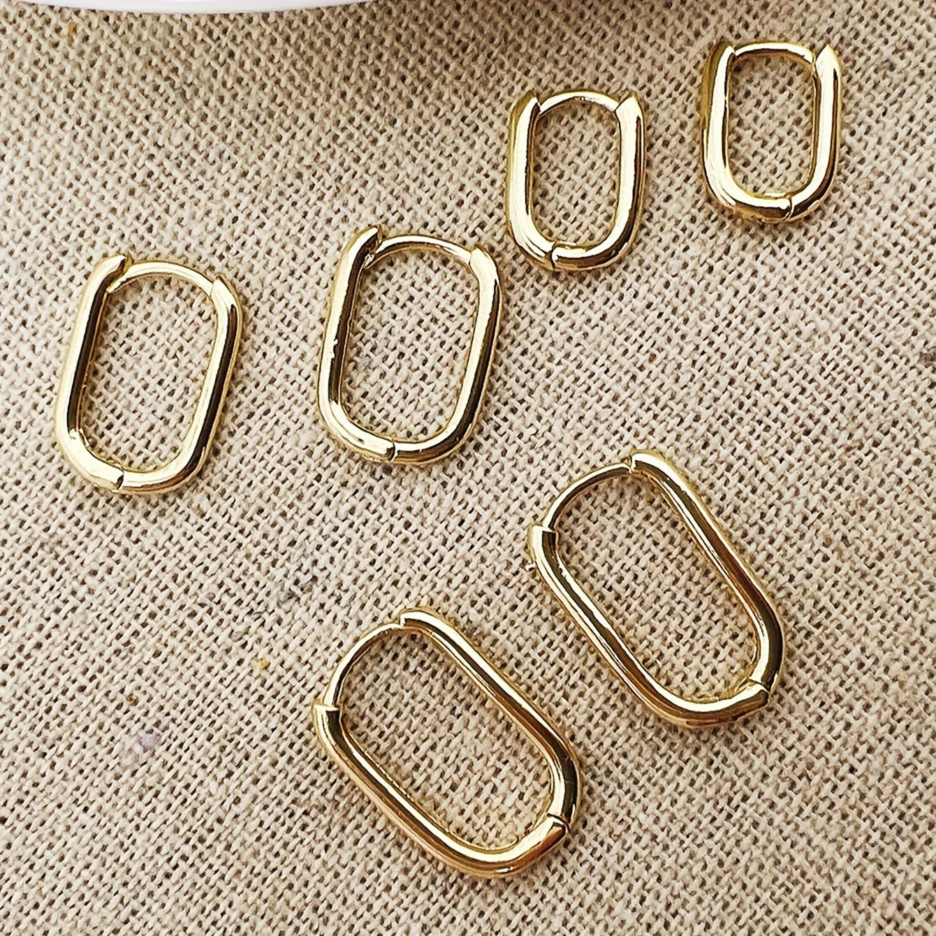 TEMU Set Of 6 Simple Square Ear Studs, Ear Hoops, And Earrings For Ladies, Suitable For Vacation Parties, Dates, Gifts, And .