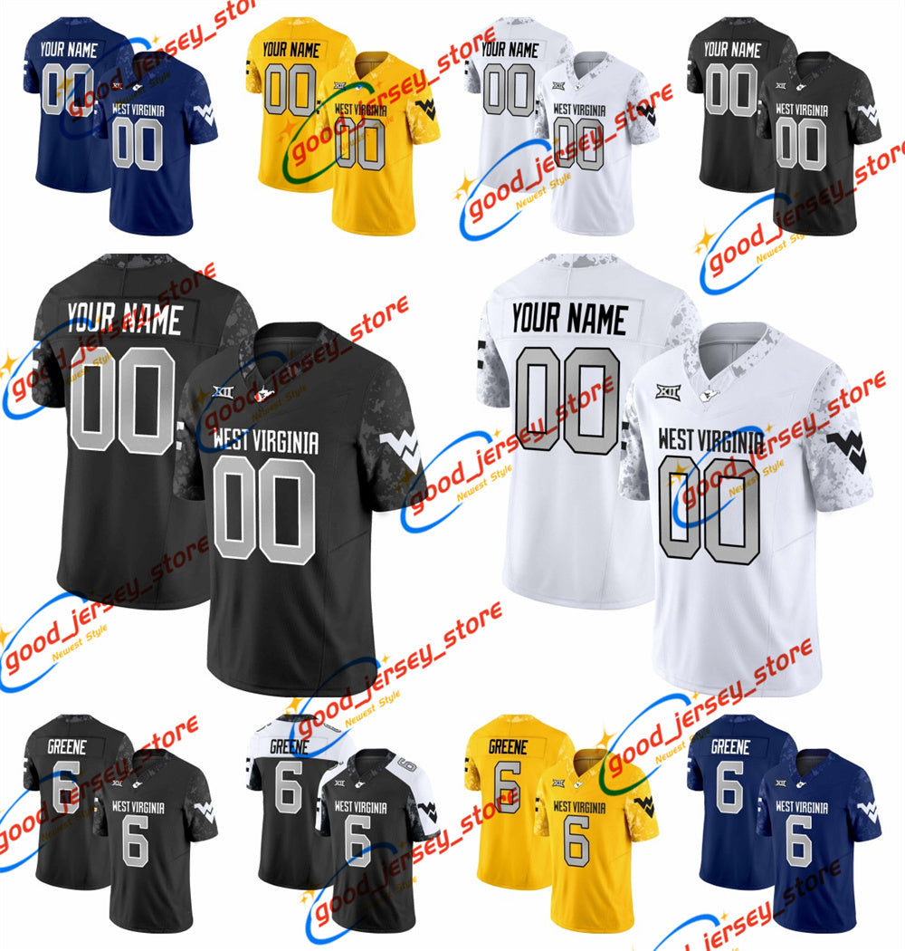 West Virginia Mountaineers Football jersey 1 Lee Kpogba 25 Jackson 18 Tirek Austin-Cave 67 Landen Livingston 22 Jahiem White 91 Sean Martin 6 Garret