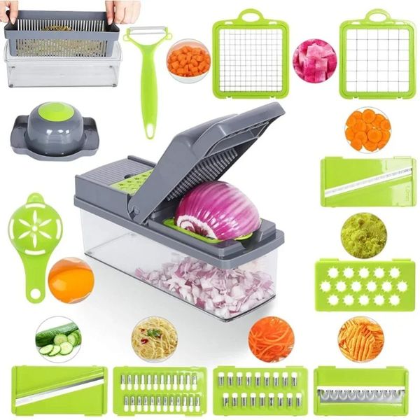 Vegetable Slicer & Cutter: All-in-One Multifunctional Kitchen Tool for Effortless Veggie Prep