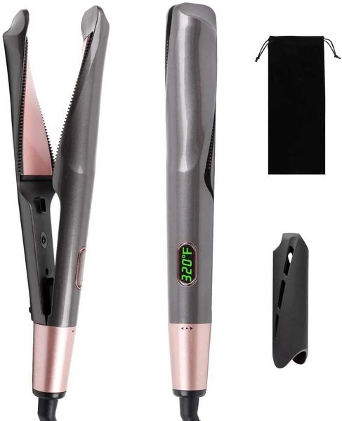 Hair Curler Hair Straightener 2 in 1 Professional Hair Curling Irons 3D Concave and Convex Titanium Plate Dual Voltage Flat Iron Z250122