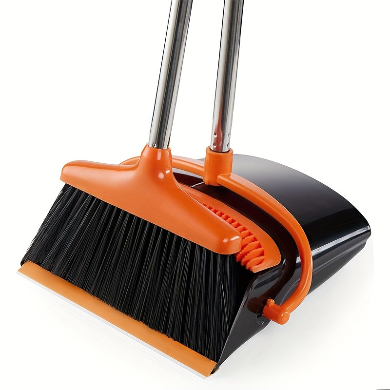 TEMU 1pc Folding Broom, Household Cleaning Tool, Flexible Design, Fast Dust Removal, A For Home And Office, Compact And Lightweight, Easy To Clean