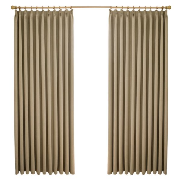 B411 Curtain, solid wood, office blackout, home classroom, new Chinese style wooden