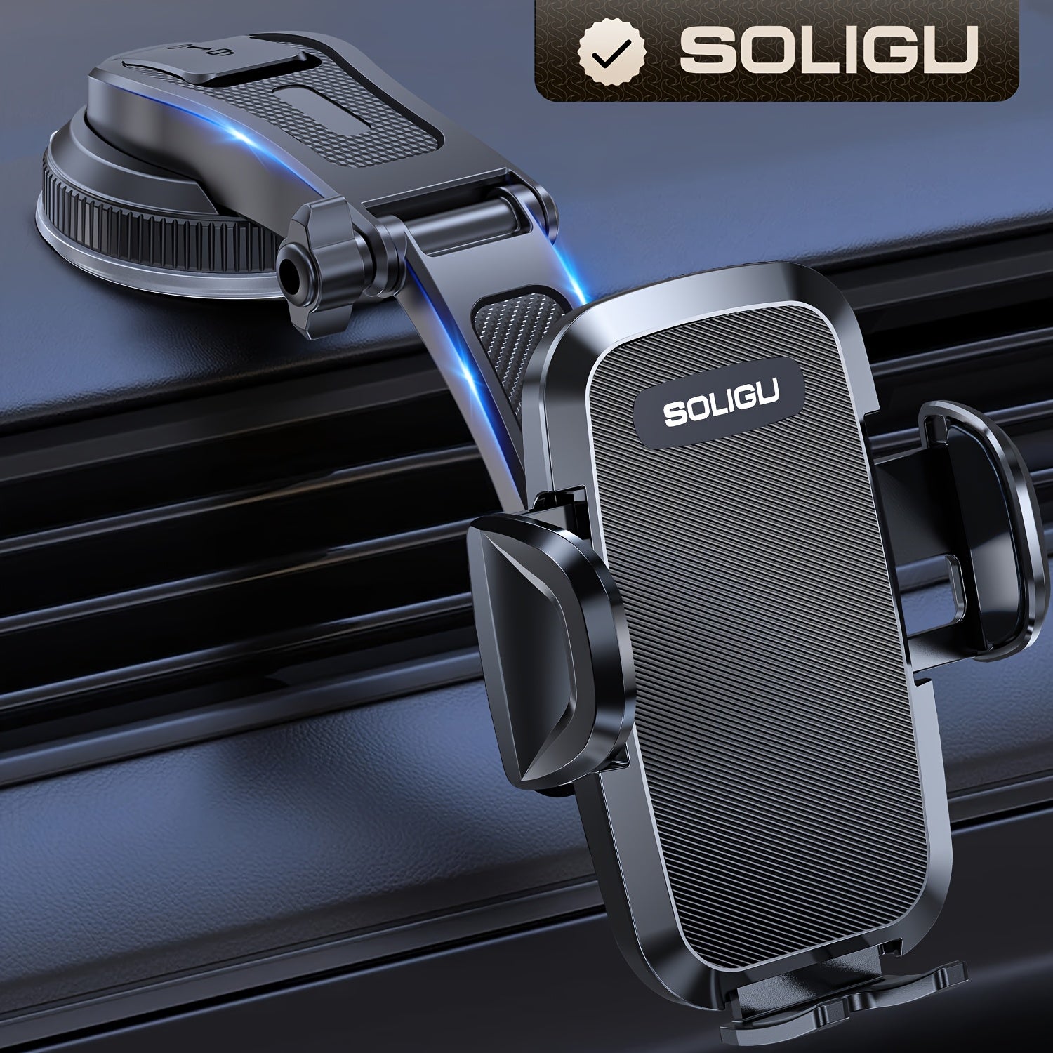 TEMU Universal Car Phone Holder, Dashboard Phone Holders For Your Car, Rotatable And Retractable Car Phone Mount Cradle For All Phones