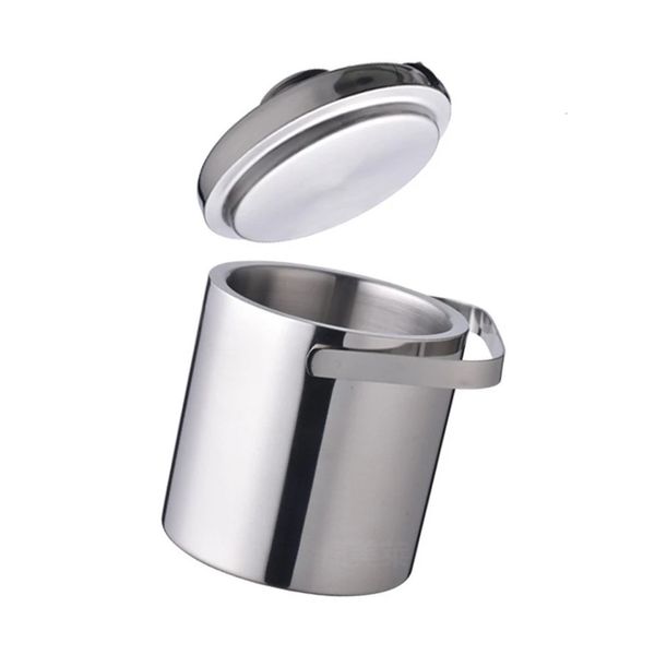 Double walled stainless steel insulated ice bucket container for home bars frozen beer champagne bottles 241008