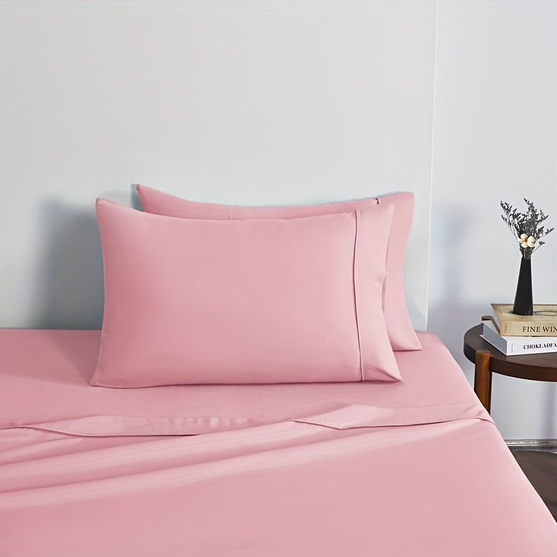 TEMU 4pcs Household Machine Washable Water Washed Soft Pillowcase Campus