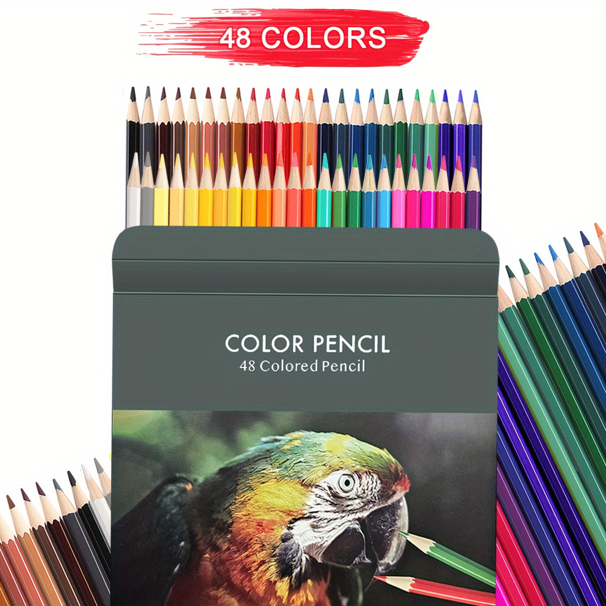 TEMU 18- 36- 48-count Colored Pencils Set - For Coloring Books, Blending, And Shading, For Adults, Drawing And Creative Artwork, Ideal For Adults'