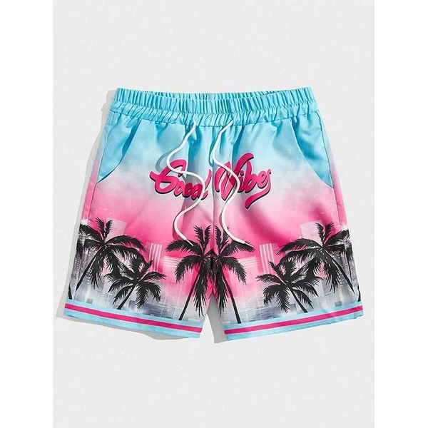 SUMPLO MONS SUMPLO DE SECURA RÁPIDO DE FIOS HAIDAIANOS SPORTS NATAÇÃO Moda 3D Coconut Tree Printing Shorts esportivos soltos 6xl W250114