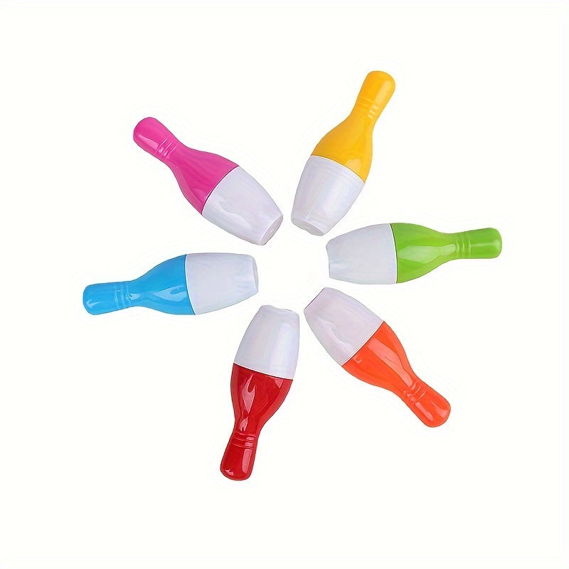 TEMU 6-pack Mini Bowling Ball Design Retractable Ballpoint Pens, Novelty Fun Plastic Pens For School, Office, And Home Use, Suitable 14+