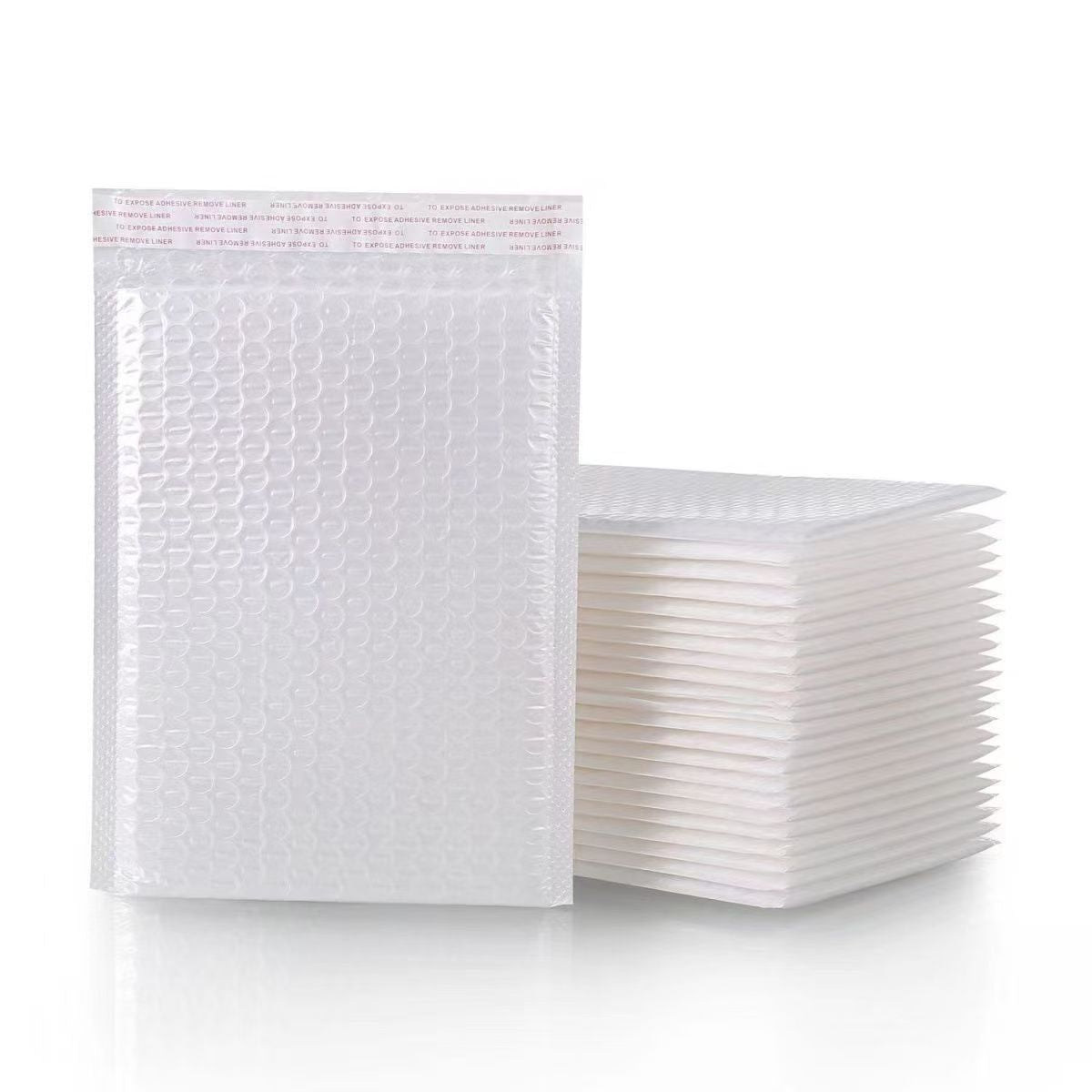Matte White Glittery Bubble Mailers for Apparel Delivery - Anti-Shock and Durable Packing Supplies Bulk