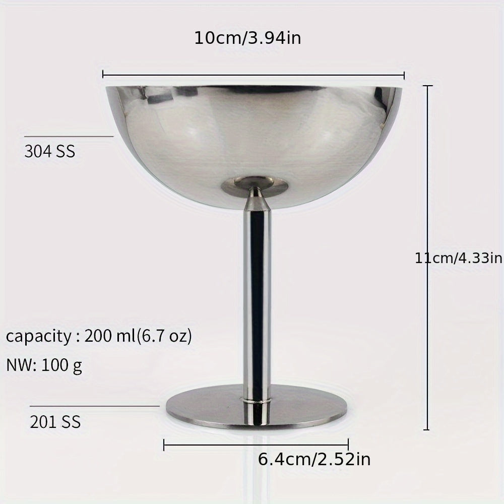 TEMU Stainless Steel Ice Cream Cup Short Feet Luxury Ice Cream Cup Bar Ktv Snack Cup Polished Ice Cream Bowl Ice Cream Serving Bowls Cups Perfect For