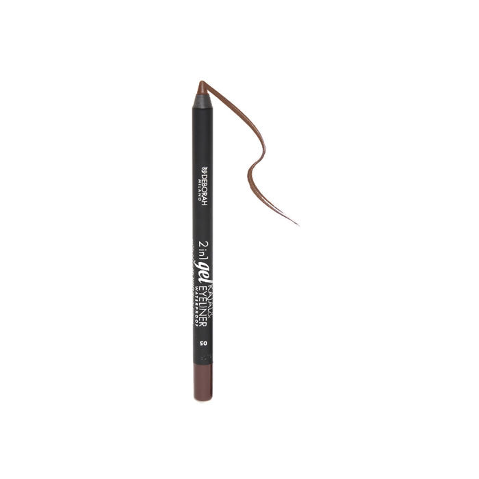 Deborah Milano 2 In 1 Gel Kajal And Waterproof Eyeliner 05 Brun