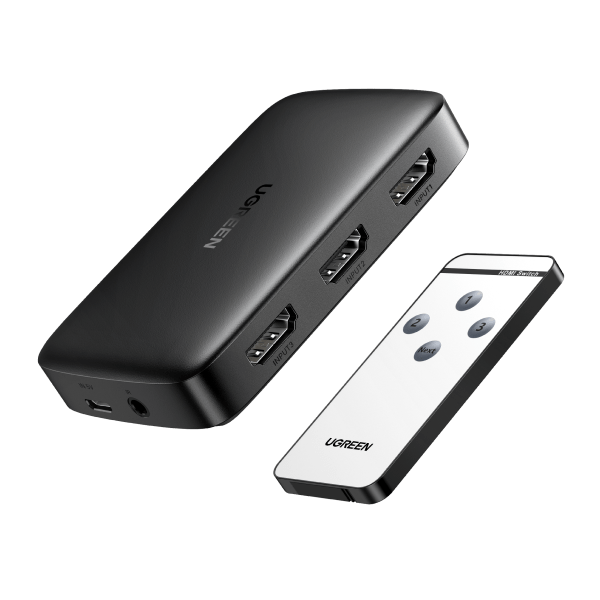 UGREEN HDMI Switch 4K 3 IN 1 Out HDMI Splitter unterstützt 4K, 3D, HDR
