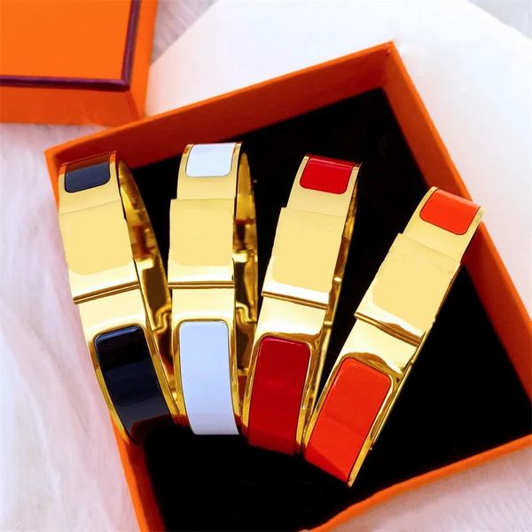 clic bracelet designer lovely charm luxury designer jewelry women men bangle unisex stainless steel classics fashion jewellery 12mm multi co