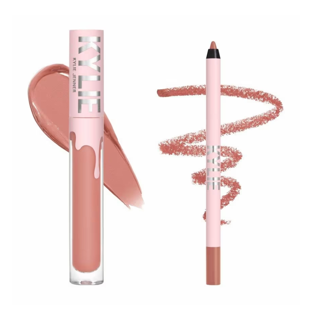 Kylie cosmetics Zestaw pomadki w płynie Velvet Liquid Lipstick + Lip Pencil Odcień: 700 Bare